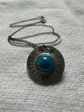 Vintage Saturn Ring Dial Necklace Sundial